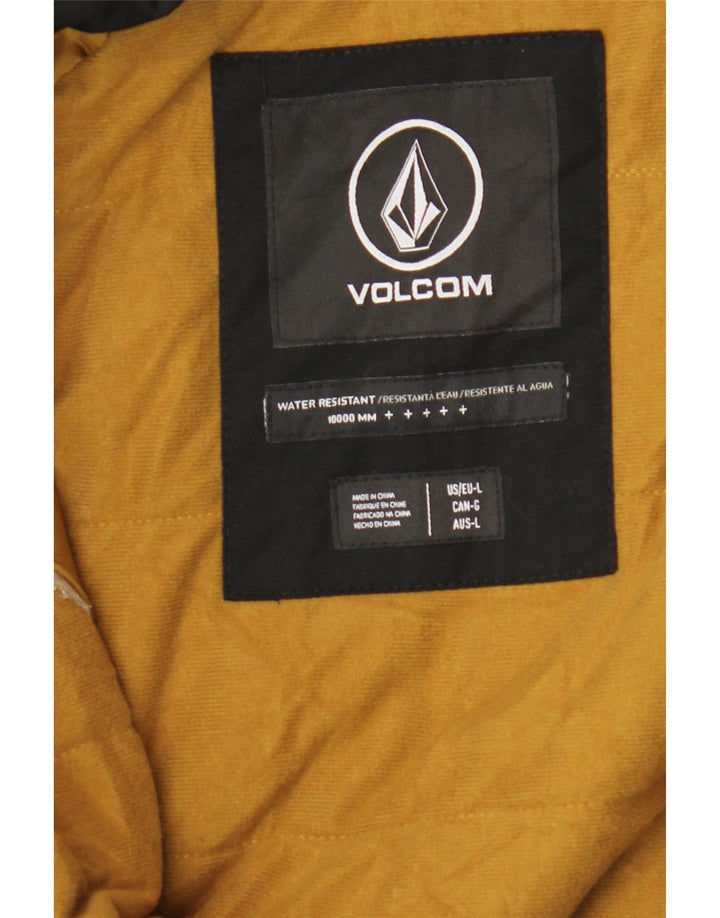 VOLCOM Mens Hooded Bomber Jacket UK 40 Large Black
