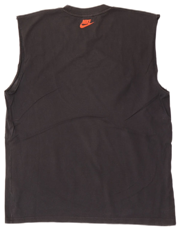 Nike Mens Graphic Vest Top UK 42/44 Large Black Cotton