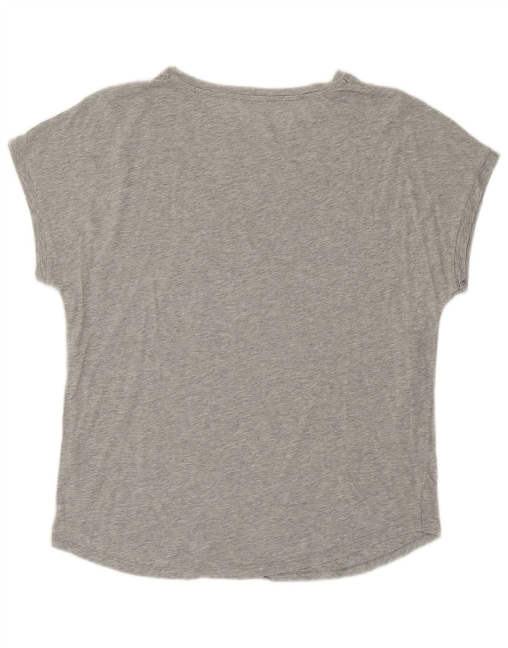 UNITED COLORS OF BENETTON Womens Graphic T-Shirt Top UK 14 Medium Grey