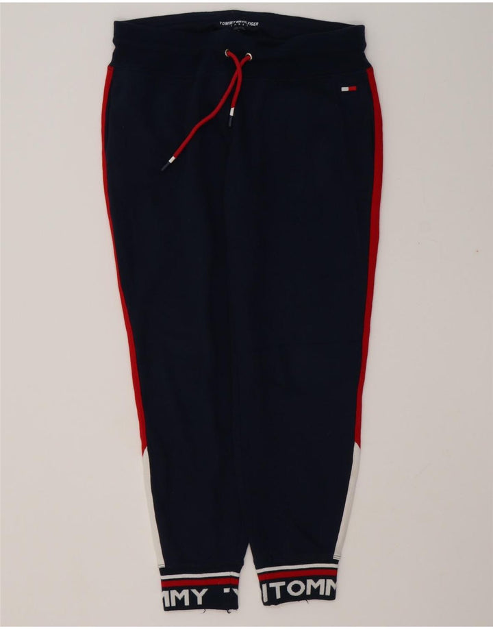 TOMMY HILFIGER Womens Tracksuit Trousers Joggers UK 14 Medium Navy Blue