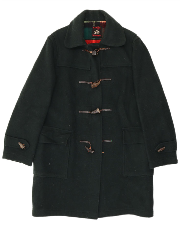 VINTAGE Womens Duffle Coat UK 18 XL Green