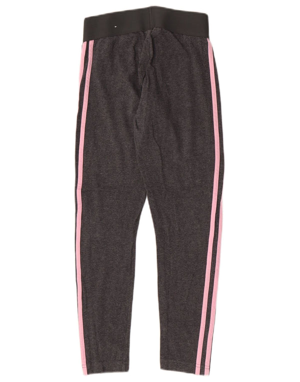 Adidas Womens Graphic Leggings UK 4/6 XS Grey Striped Sports