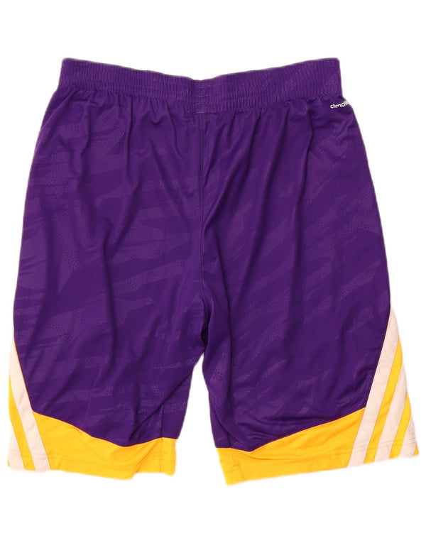 Adidas Mens Los Angeles Lakers Sport Shorts Medium Purple Colourblock