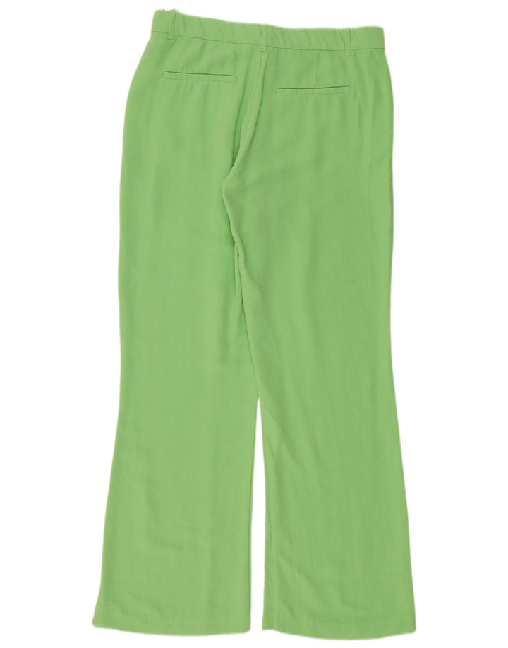 Zara Womens Straight Chino Trousers Large W34 L33 Green Polyester
