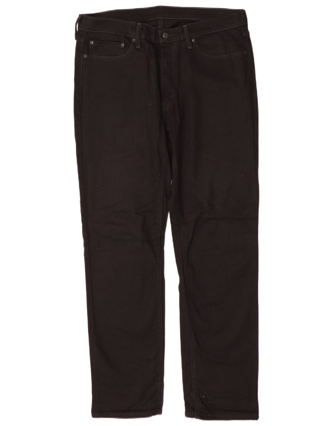 LEVI'S Mens Straight Jeans W36 L34 Black Cotton