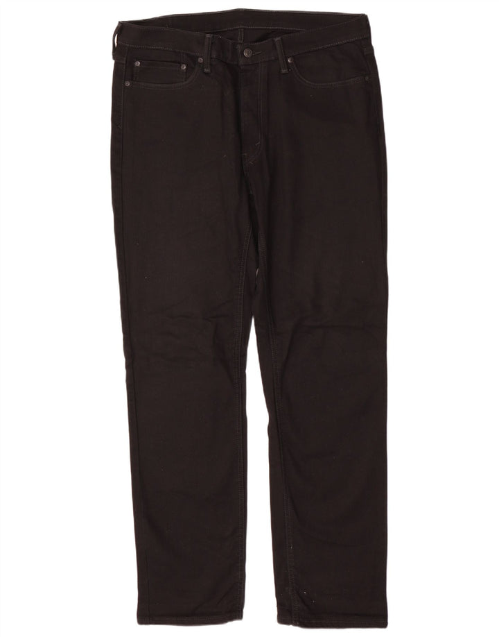 LEVI'S Mens Straight Jeans W36 L34 Black Cotton