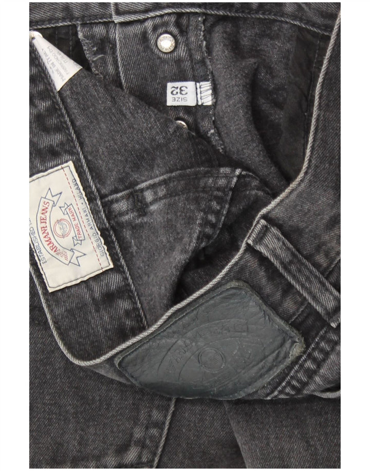 Armani Mens Straight Jeans W32 L31 Grey Cotton