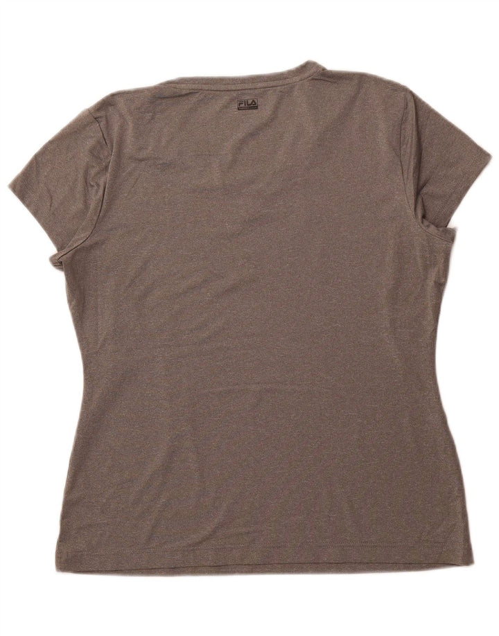 FILA Womens T-Shirt Top UK 16 Large Grey Polyester