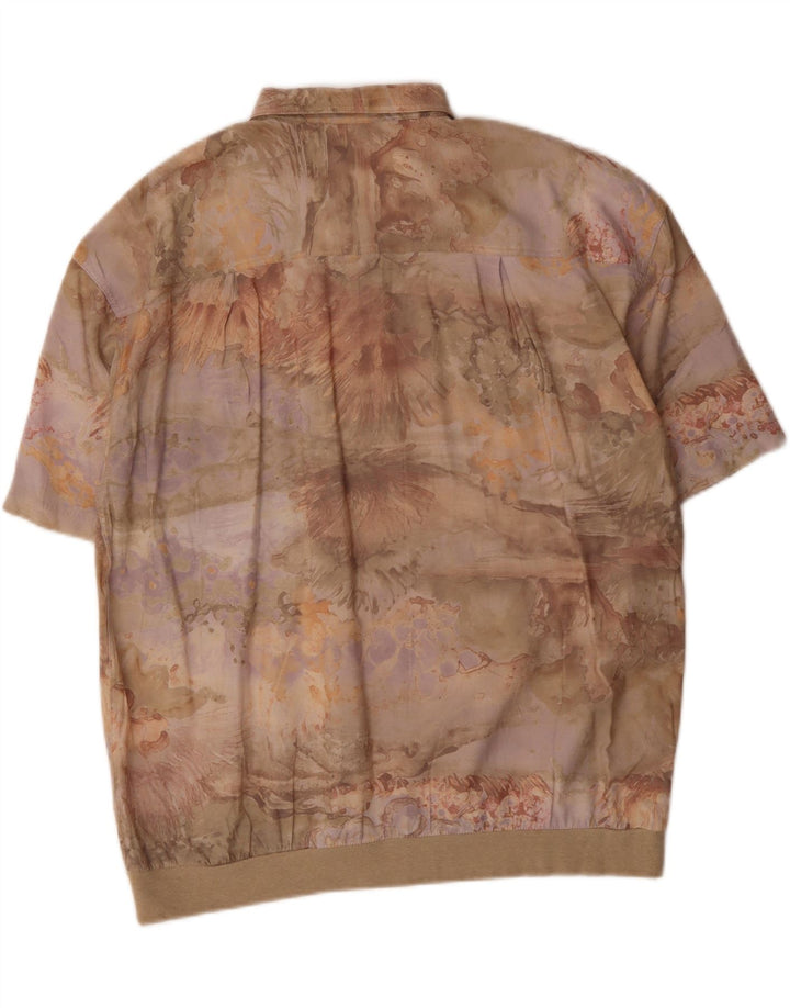 CANDA Mens Abstract Pattern Pullover Shirt IT 52/54 Large Beige Vintage Canda and Second-Hand Canda from Messina Hembry 