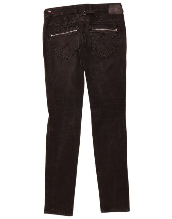 Diesel Womens Low Waist Distressed Skinny Jeans W30 L34 Black Cotton