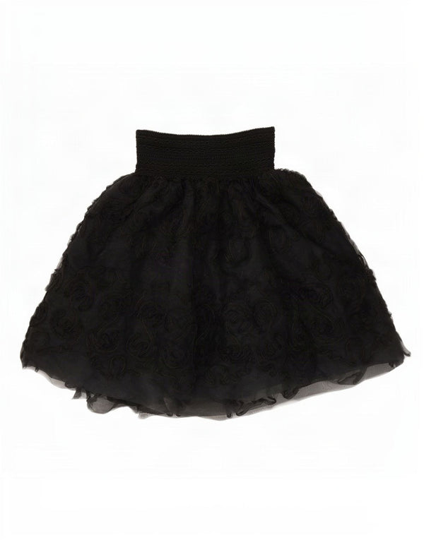 Blumarine Womens High Waist Tutu Skirt IT 40 Small W26 Black Paisley