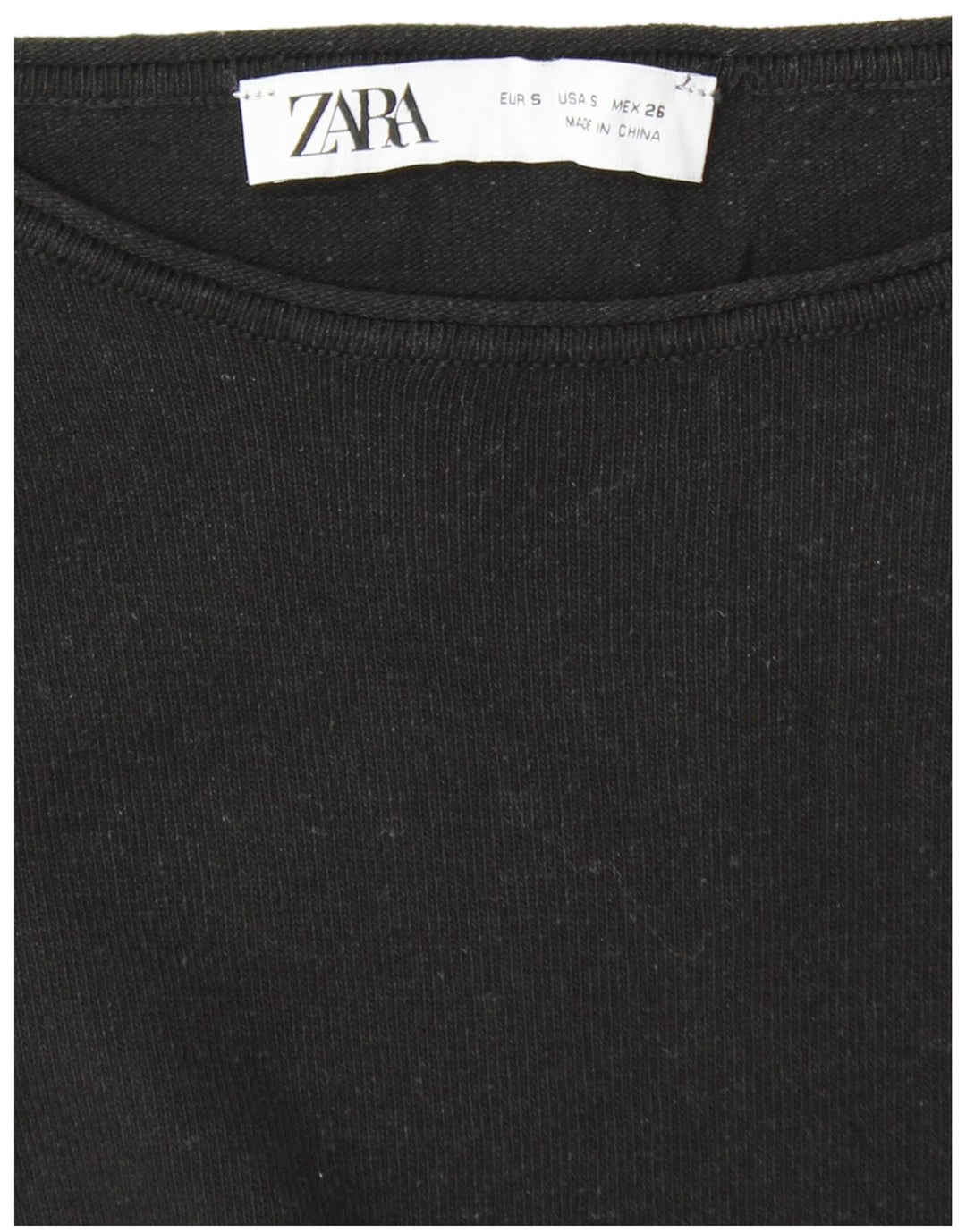 ZARA Womens Long Sleeve Jumper Dress UK 10 Small Black