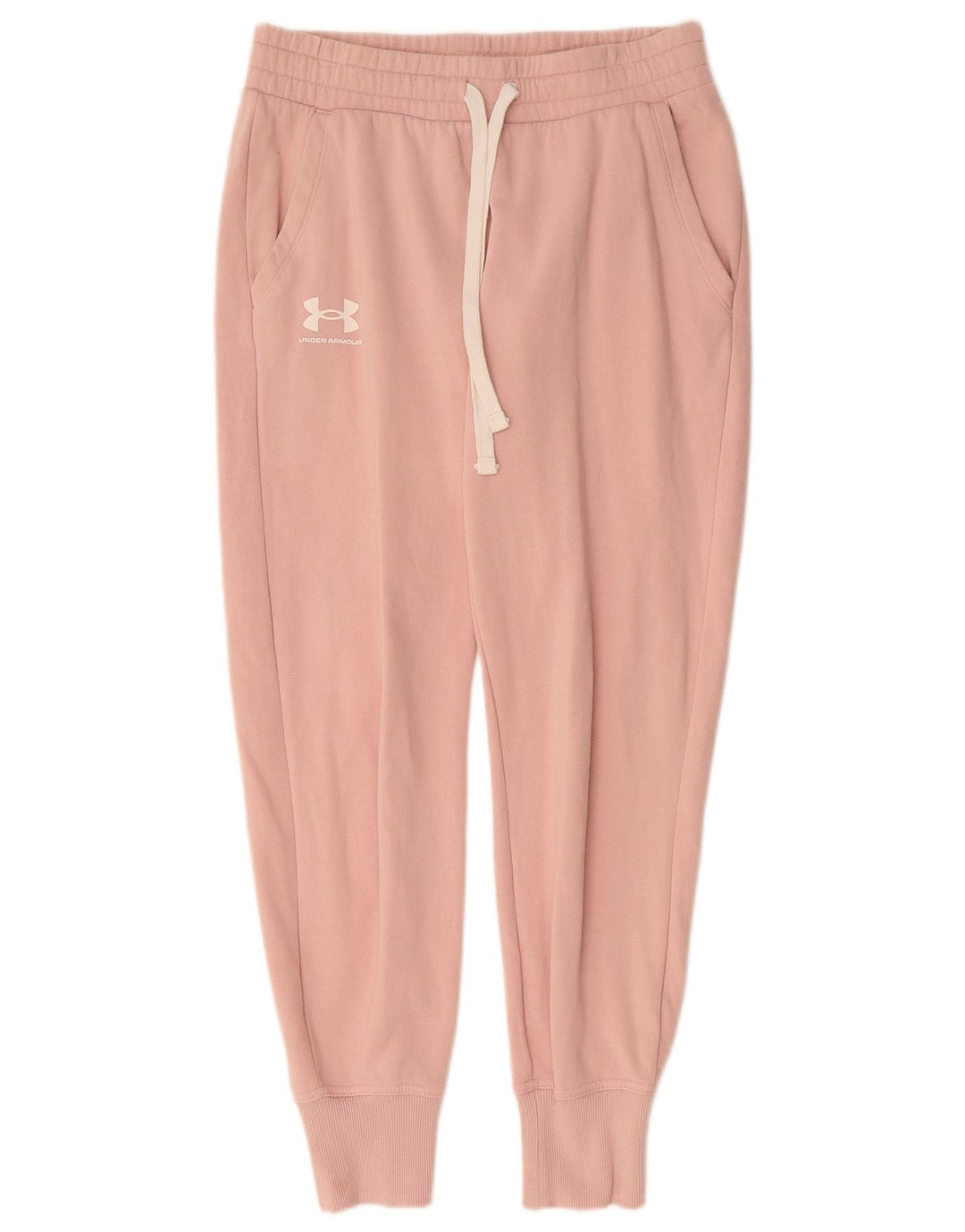 UNDER ARMOUR Womens Tracksuit Trousers Joggers UK 8 Small  Pink Cotton