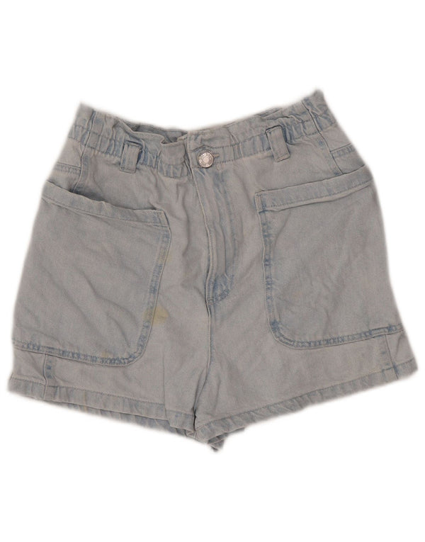 Zara Womens High Waist Denim Shorts EU 36 XS W26 Blue