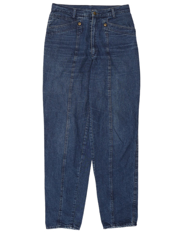 POP 84 Womens High Waist Tapered Jeans IT 48 XL W34 L32 Blue Cotton