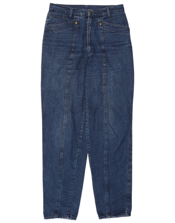 POP 84 Womens High Waist Tapered Jeans IT 48 XL W34 L32 Blue Cotton