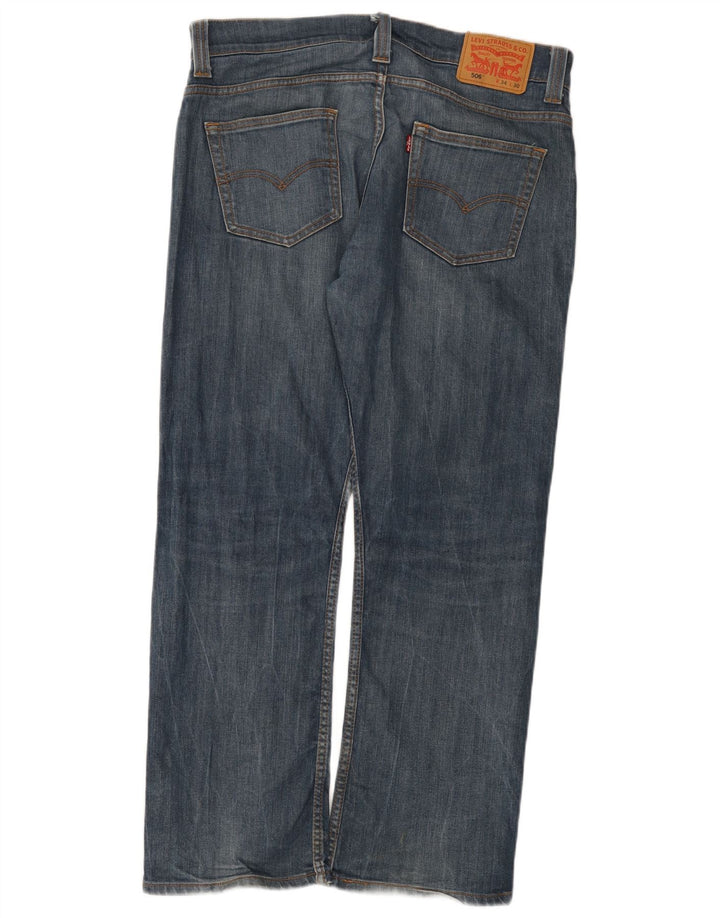 Levi's Mens 506 Straight Jeans W34 L30 Blue Cotton