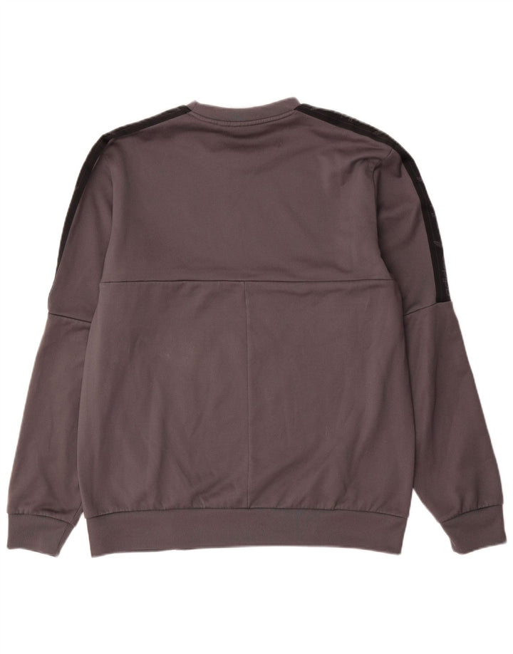 Adidas Mens Graphic Sweatshirt Jumper Medium Grey Colourblock Polyester