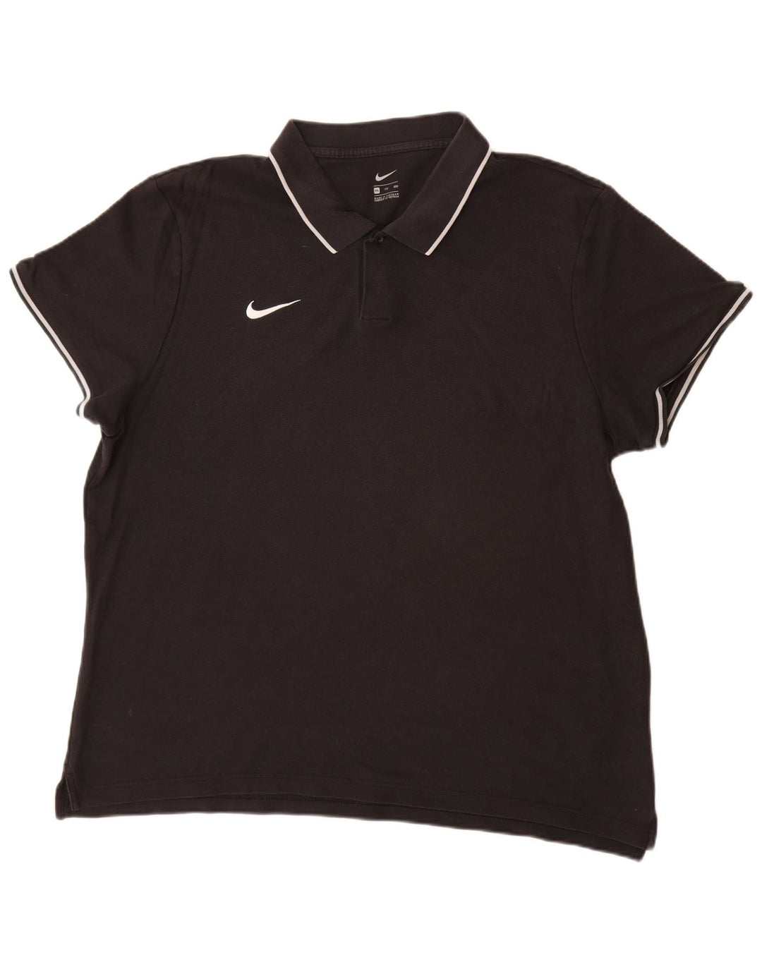 NIKE Mens Polo Shirt 2XL Black Cotton