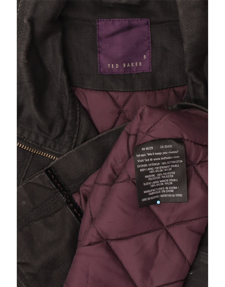 Ted Baker Mens Utility Jacket Size 5 XL Black Cotton