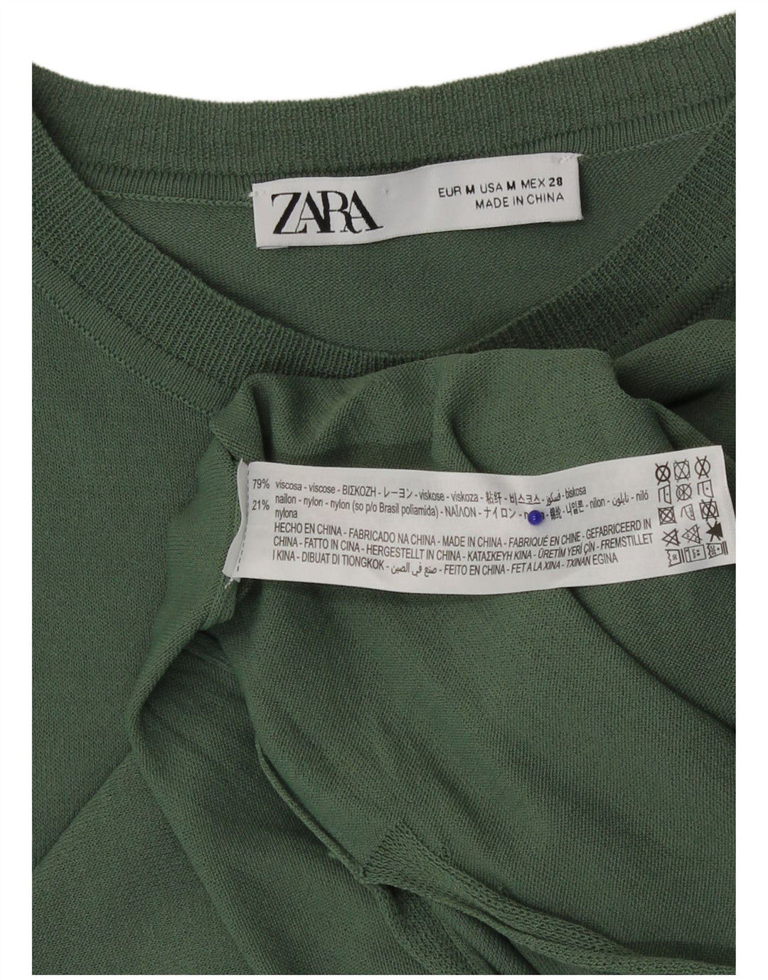 Zara Womens Maxi Dress UK 12 Medium Green Viscose