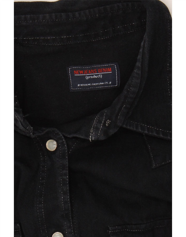 NEW JEANS Womens Denim Shirt UK 10 Small Black Vintage New Jeans and Second-Hand New Jeans from Messina Hembry 
