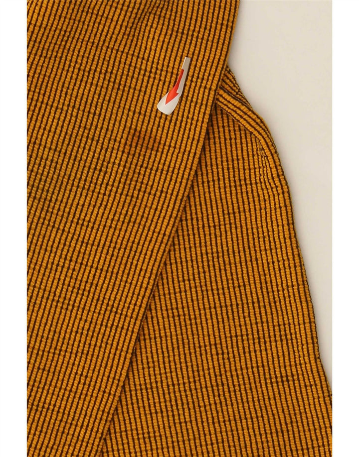 Zara Womens Top Long Sleeve UK 12 Medium Orange Striped