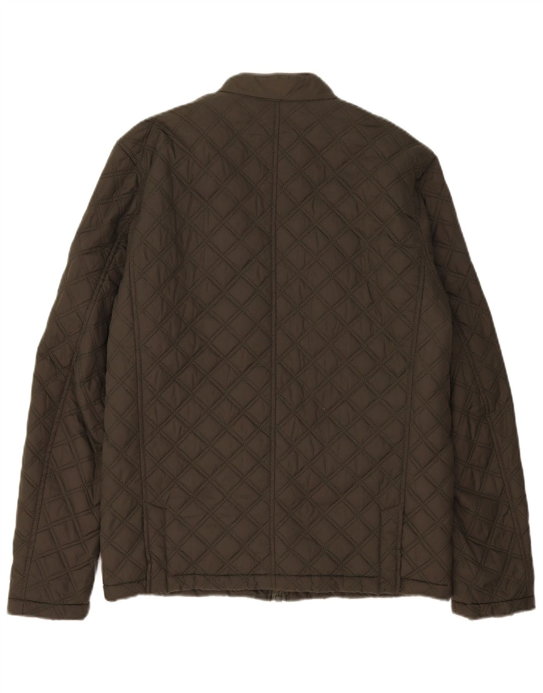 Superdry Mens Quilted Jacket UK 38 Medium Khaki Polyester