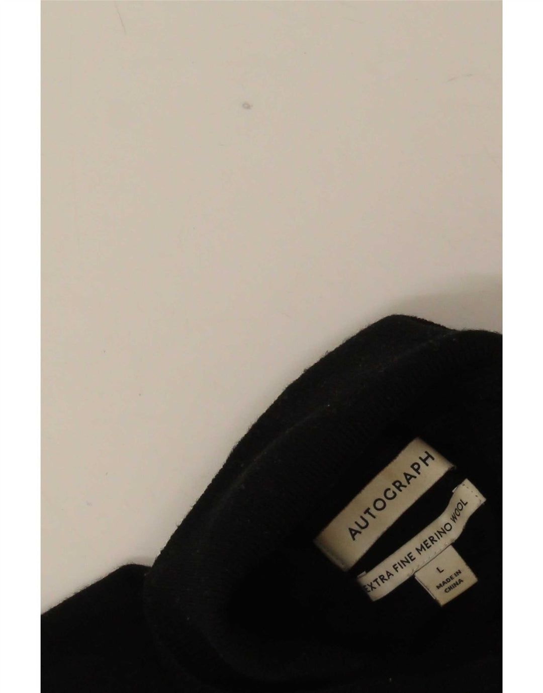 Marks & Spencer Mens Autograph Roll Neck Jumper Sweater Large Black