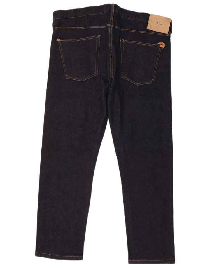 PAUL SMITH Mens Straight Jeans W32 L25 Navy Blue Cotton