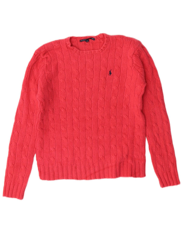 RALPH LAUREN Girls Crew Neck Jumper Sweater 9-10 Years Pink