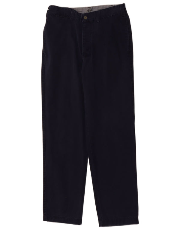 DOCKERS Mens Straight Chino Trousers W31 L32  Navy Blue Cotton