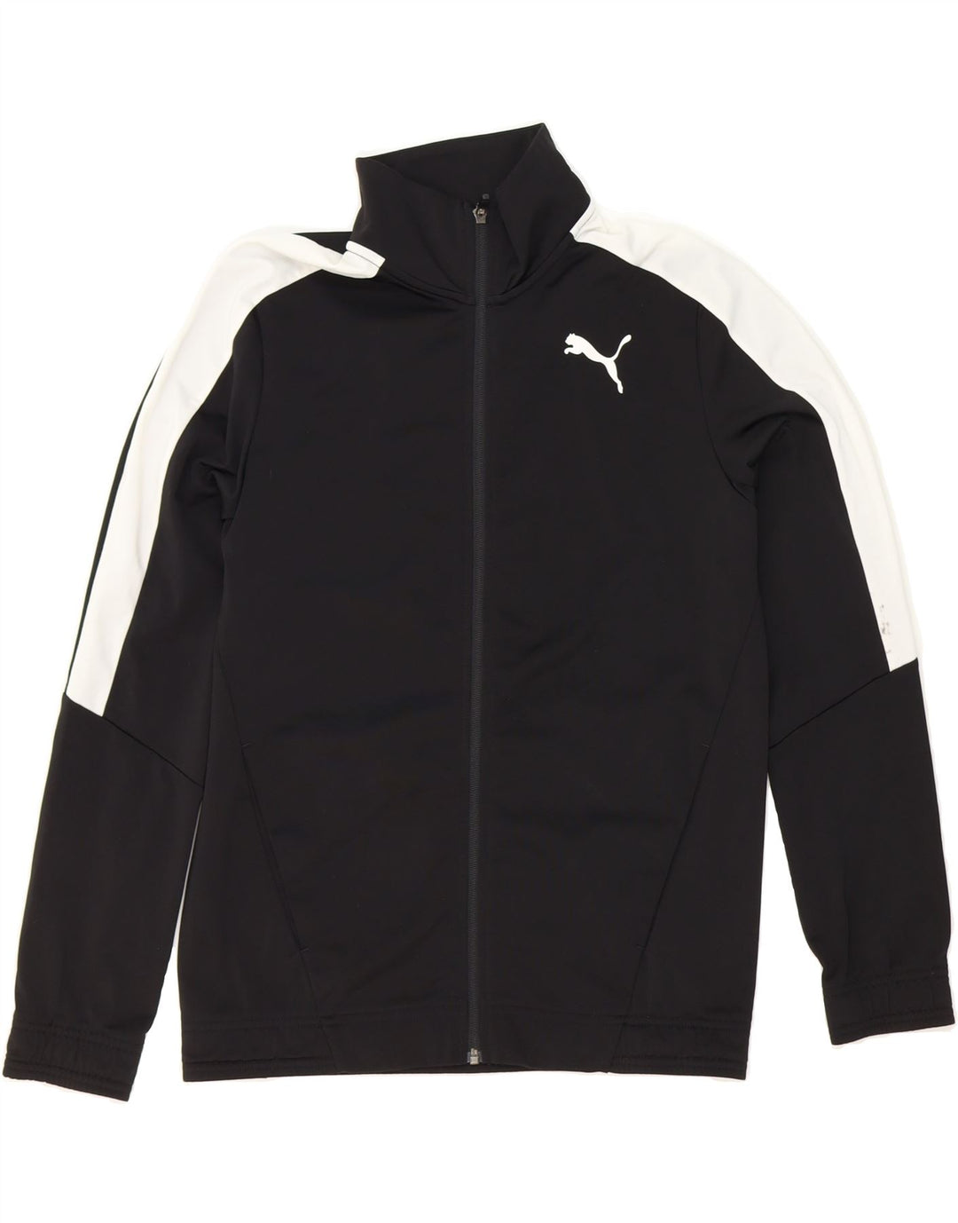 PUMA Mens Tracksuit Top Jacket Small Black Colourblock Polyester Vintage Puma and Second-Hand Puma from Messina Hembry 