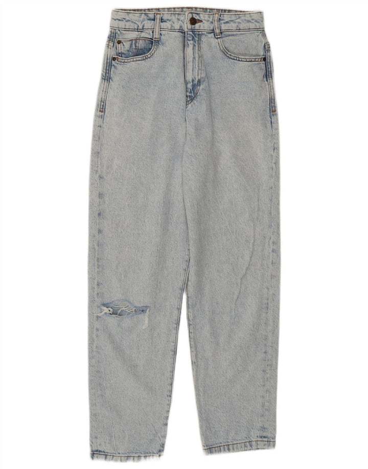 Zara Womens Distressed High Waist Jeans EU 36 XS W26 L27 Blue Cotton
