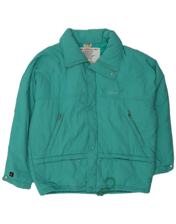 ELLESSE Mens Padded Jacket IT 54 2XL Turquoise Nylon 80s