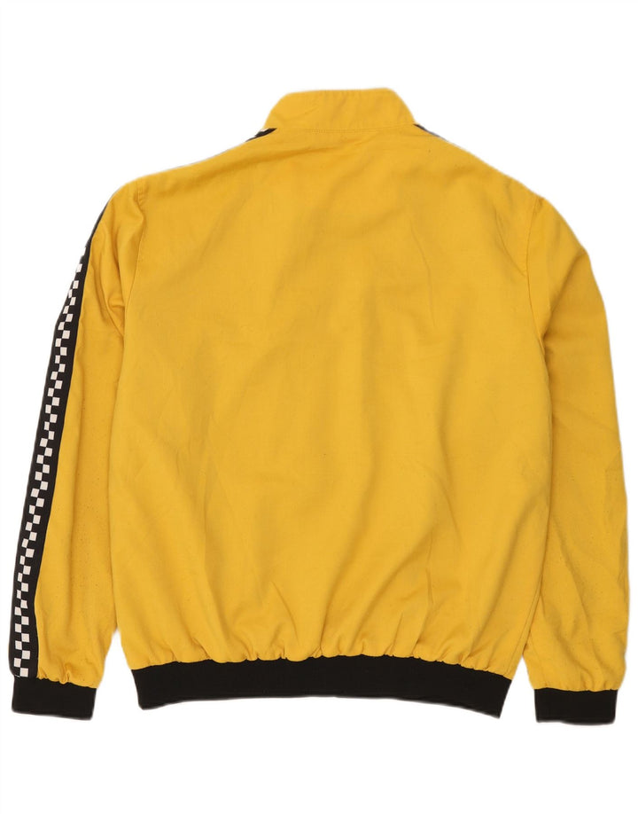 Zara Womens Graphic Bomber Jacket UK 40 Large Yellow Colourblock Polyester