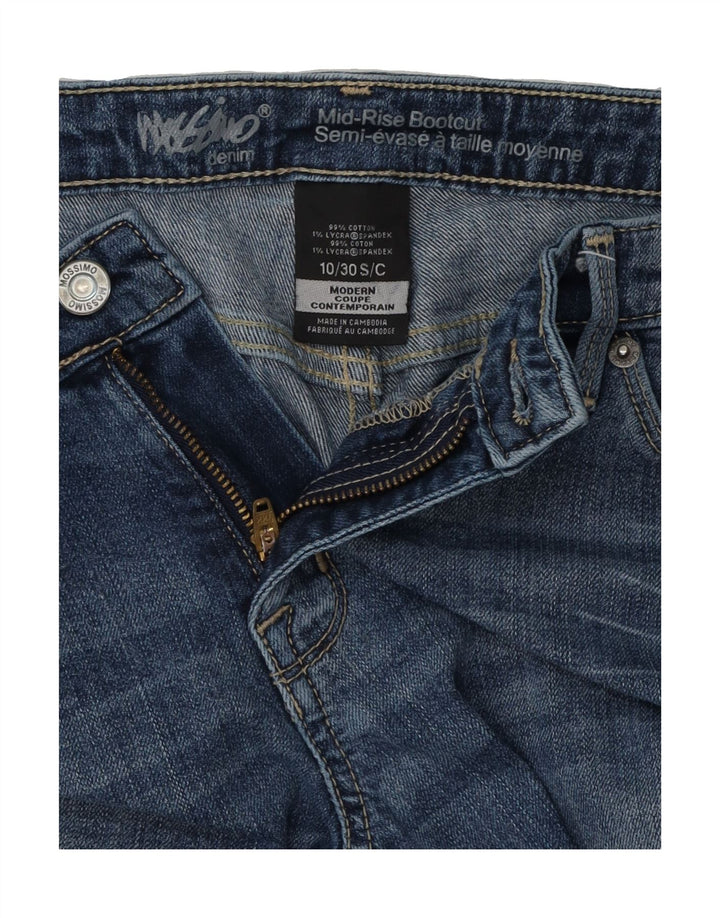 MOSSIMO Womens Mid Rise Bootcut Jeans US 10 Medium W30 L29 Blue Cotton Vintage Mossimo and Second-Hand Mossimo from Messina Hembry 