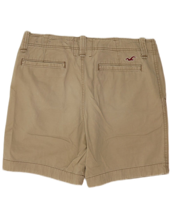 Hollister Mens Chino Shorts W34 Large Beige Cotton