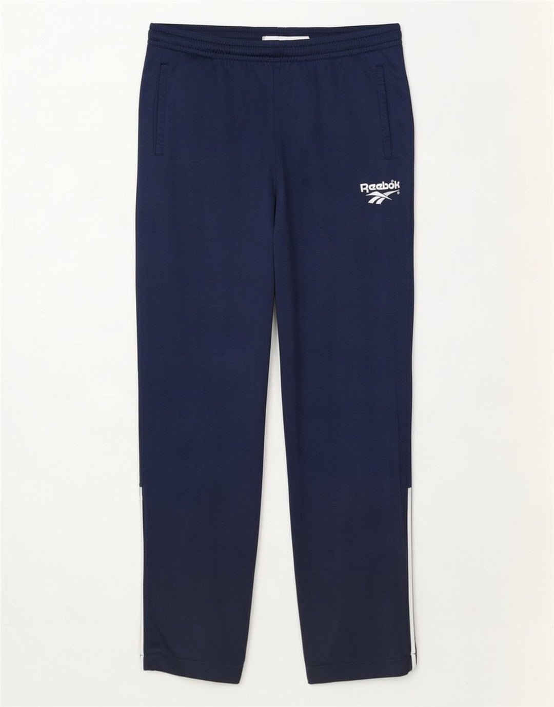 Reebok Mens Tracksuit Trousers Large Navy Blue Colourblock