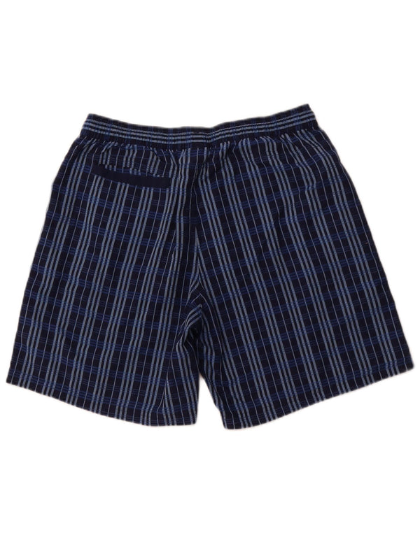 Adidas Mens Swimming Shorts Medium Navy Blue Check Polyester