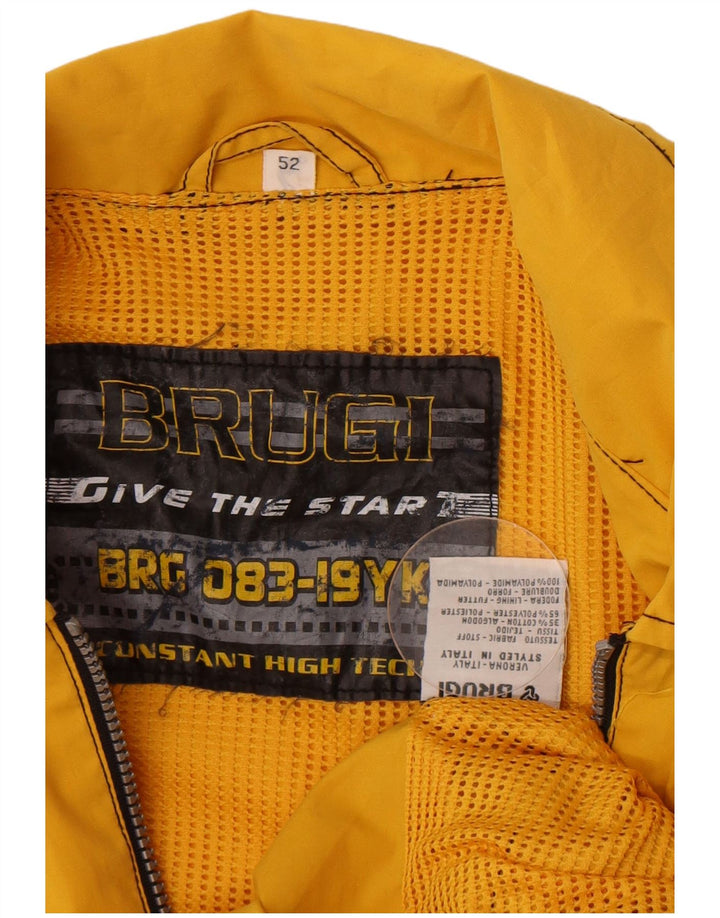 Brugi Mens Utility Jacket IT 52 XL Yellow Cotton