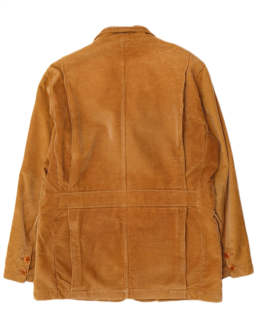 NEW ENGLAND Mens Corduroy Coat EU 48 Medium Brown Cotton