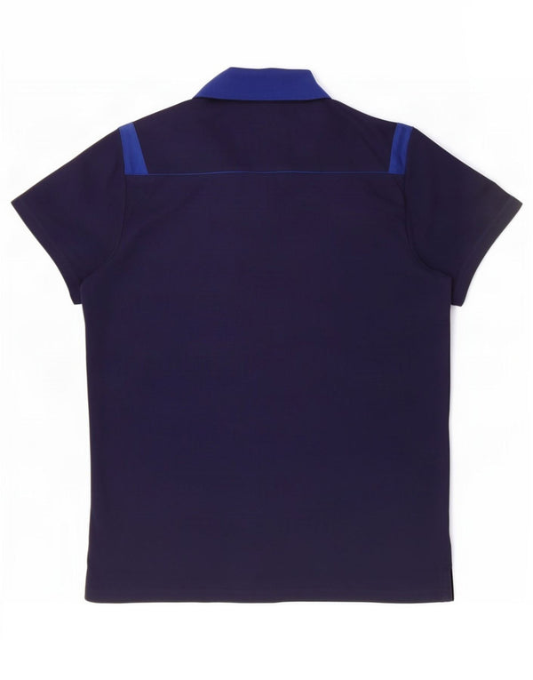 Adidas Mens Climalite Polo Shirt Large Navy Blue Colourblock Cotton