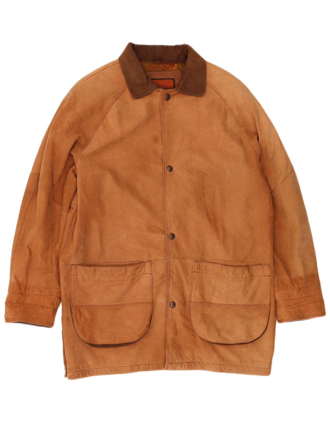 Cayenne Mens Leather Jacket UK 40 Large Brown Leather