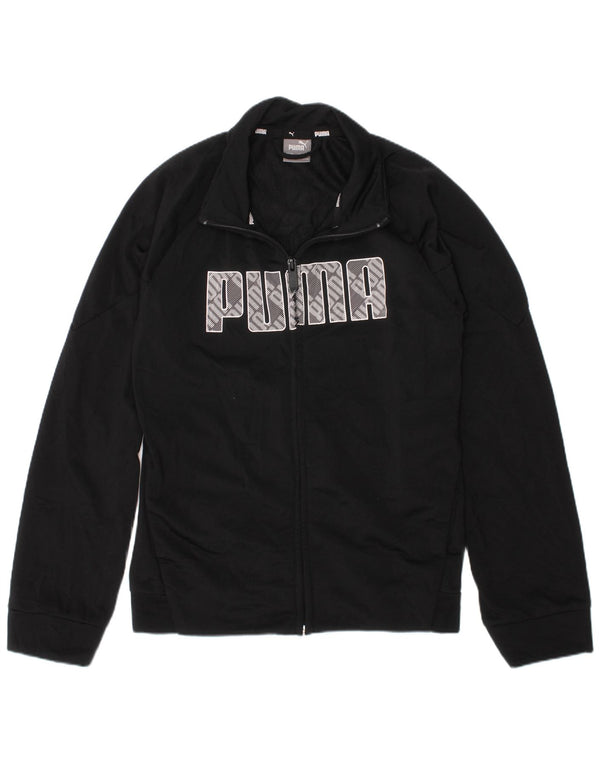 Puma Boys Graphic Tracksuit Top 9-10 Years Black Polyester