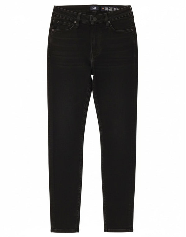 Lee Womens Scarlett High Skinny Jeans W27 L33 Black Cotton