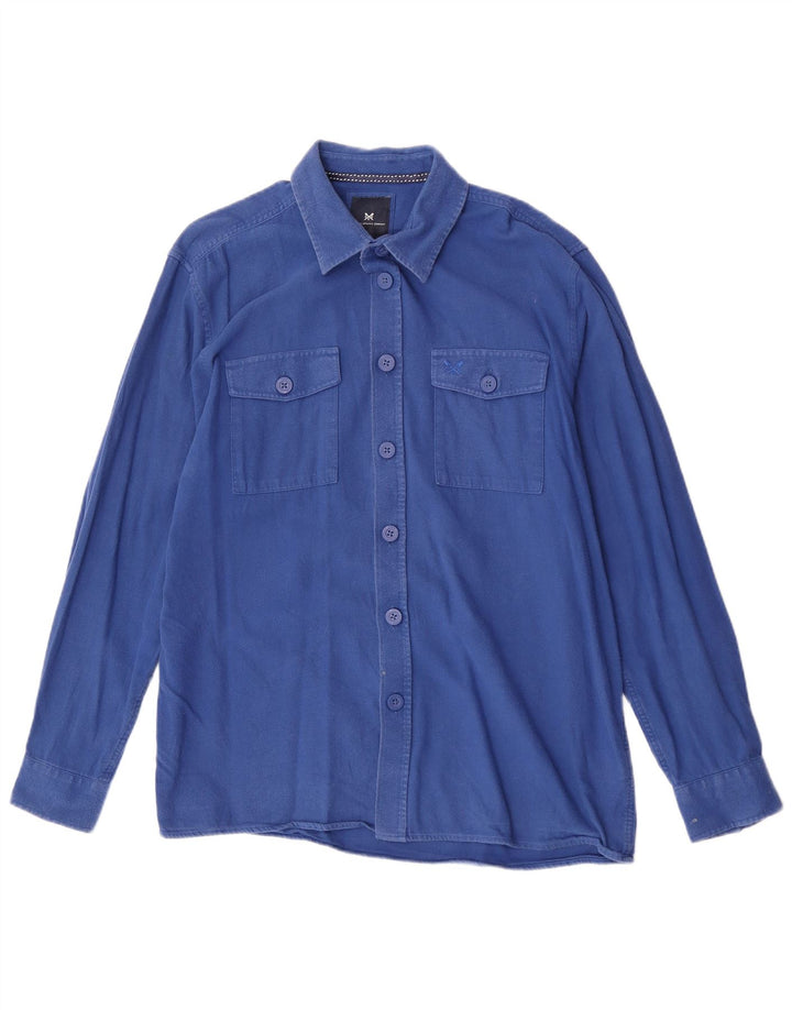 Crew Clothing Mens Shirt Large Blue Cotton