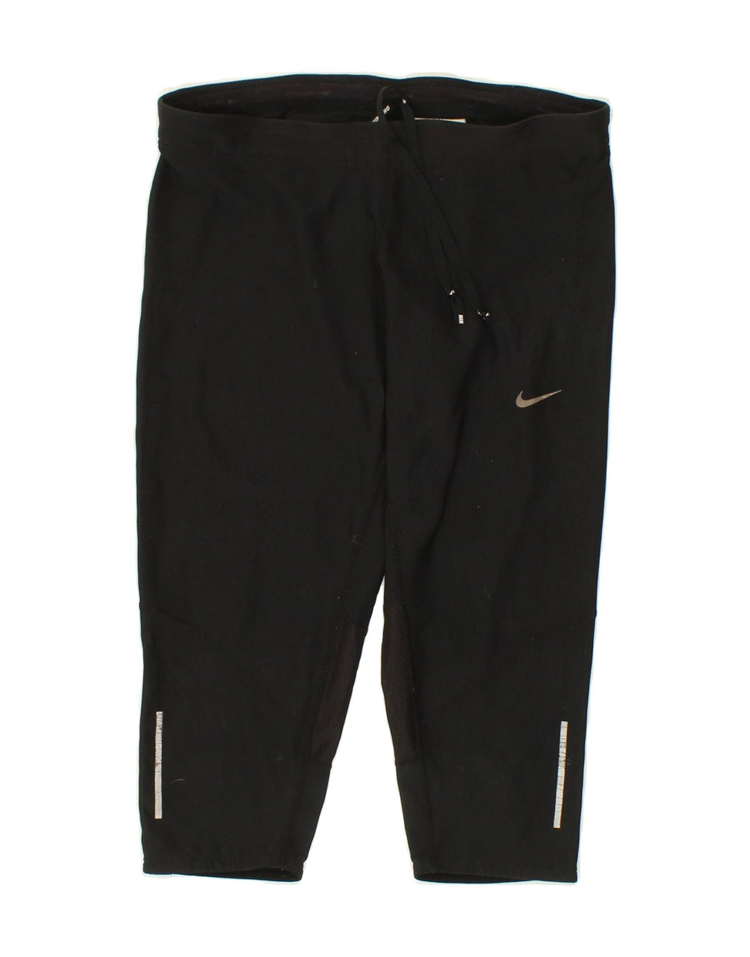 NIKE Womens Dri Fit Capri Tracksuit Trousers UK 12 Medium Black Polyester Vintage Nike and Second-Hand Nike from Messina Hembry 