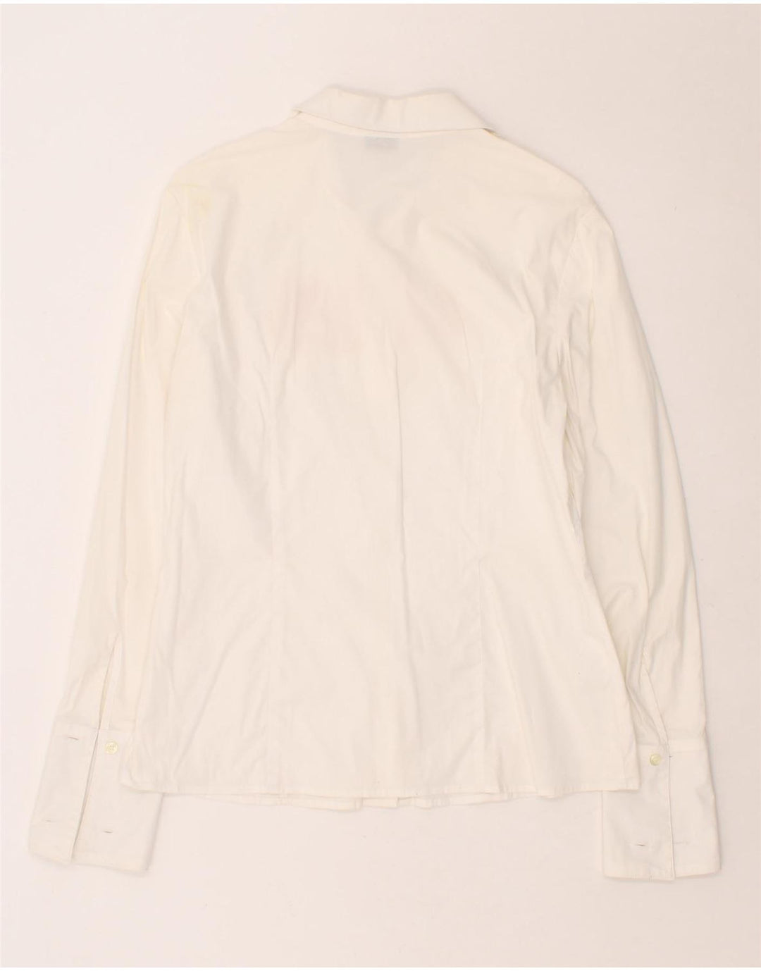 GATTINONI Womens Graphic Shirt UK 14 Medium White Vintage Gattinoni and Second-Hand Gattinoni from Messina Hembry 