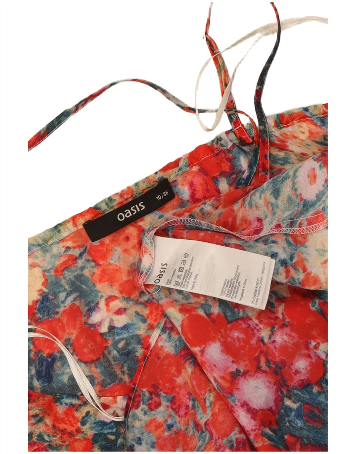 Oasis Womens Cami Top UK 10 Small Multicoloured Floral Polyester